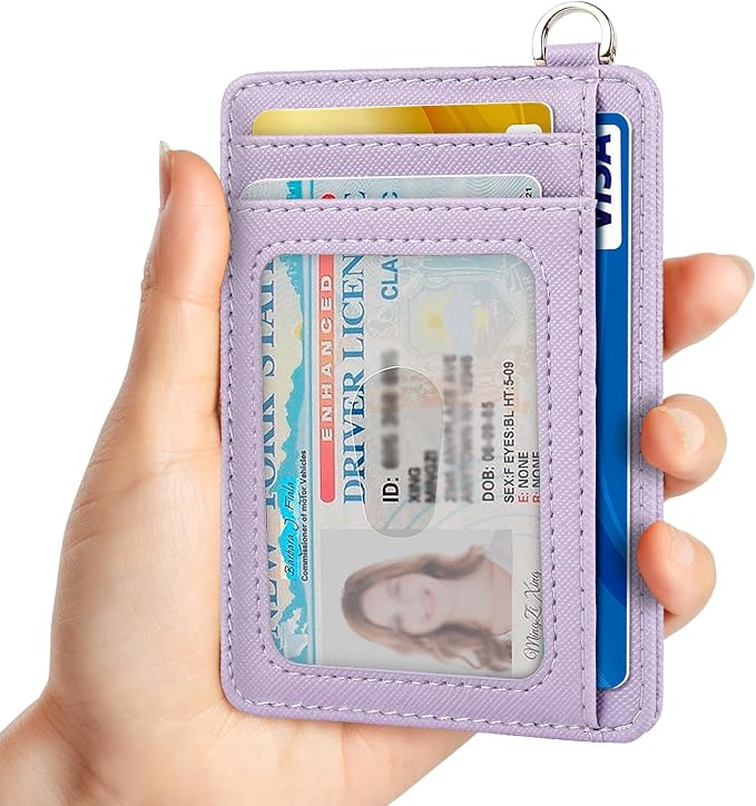 Slim Minimalist Front Pocket Wallet, RFID Blocking Credit Card Holder Wallet with Detachable D-Shackle for Men Women - Image 3