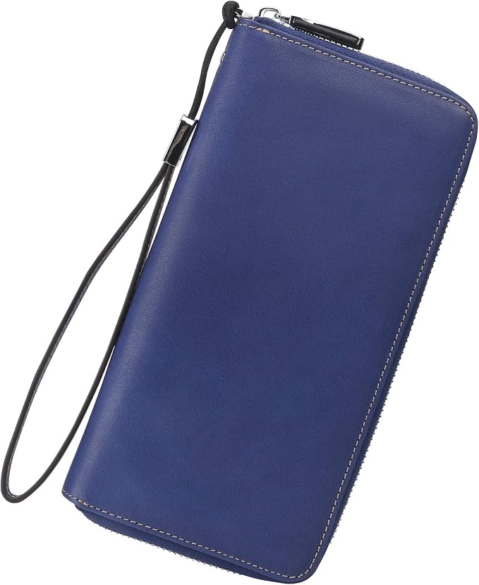 Small Compact Women Wallet RFID Blocking Genuine Leather Bifold Purse with ID Windows by Lavemi