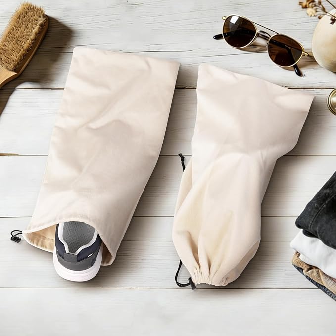 10 Pcs Single Shoe Bags for Travel, Dustproof Drawstring Travel Shoe Bag | 18"X9"shoe travel bag for Packing, Shoe Bag storage Sneaker Travel Bags, Washable Reusable dust bags for Handbags Shoes Toys - Image 7