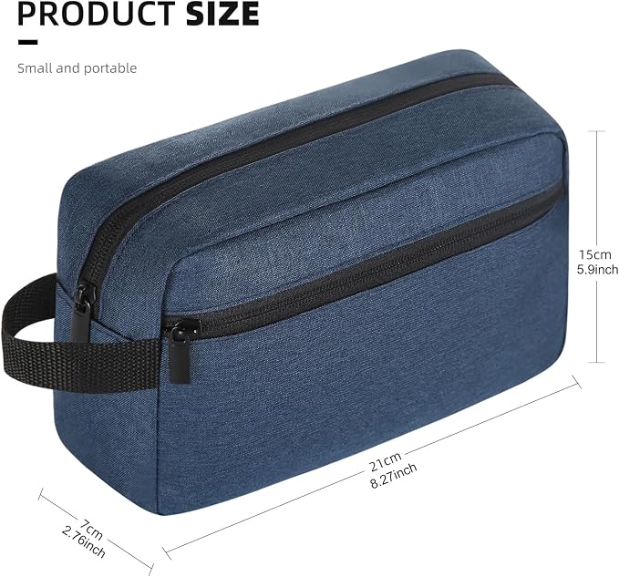 Icramsy Travel Toiletry bag Toiletry bag for women men Hanging Cosmetic bag Travel accessories for Women Men (Navy blue) - Image 2