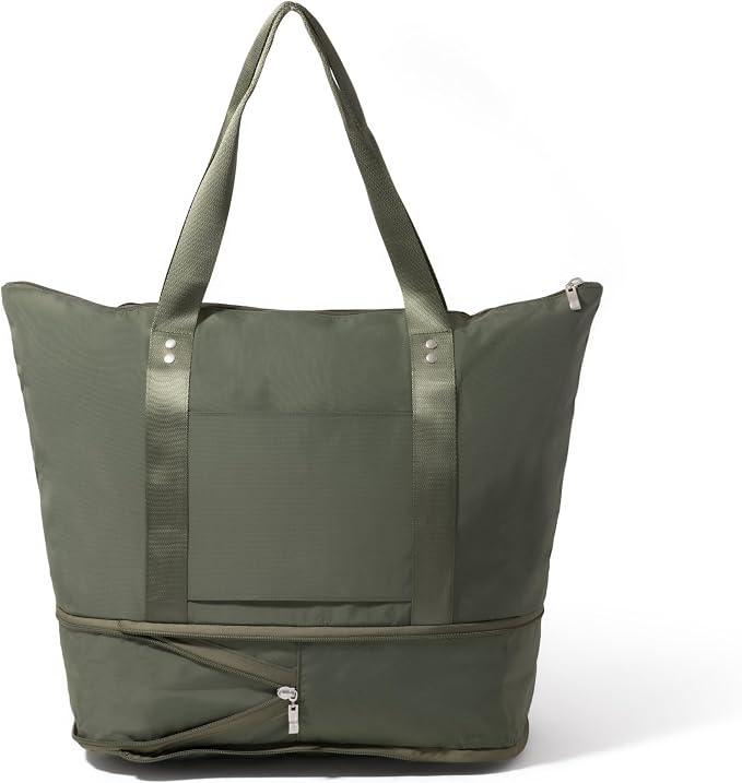 Baggallini Carryall Expandable Lightweight Travel Tote 22" Packable Folding Compact Nylon Washable Weekender w/Luggage Sleeve - Image 13
