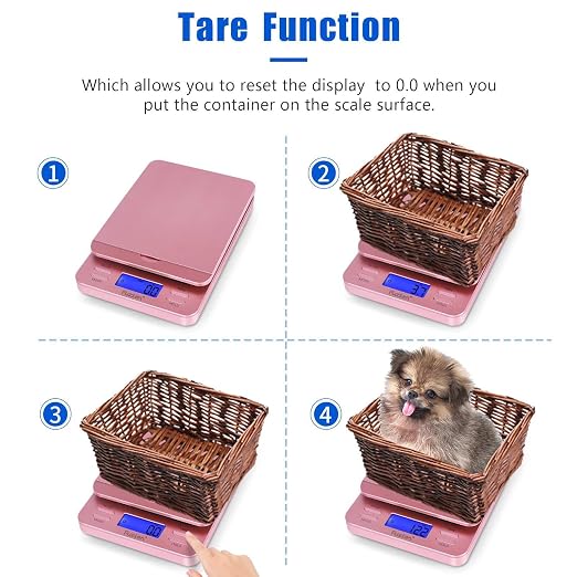 Fuzion Shipping Scale, Digital Postage Scale for Packages 86 lb/0.1oz with Hold and Tare, Postal Scale with Flip Holder, Package Scale for Small Business, Battery & AC Adapter, Rose Gold - Image 6