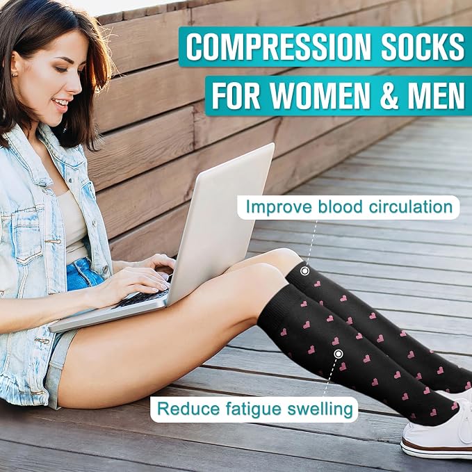 Copper Compression Socks for Women & Men (6 pairs) - Best Support for Nurses, Running, Hiking, Recovery - Image 3