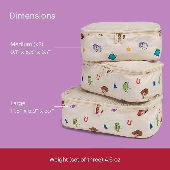 Away Toy Story 5 Kids Packing Cubes Set of 3, Travel Organizers | Medium & Wide Packing Cubes, Water-Repellent Nylon with Mesh Tops, Space-Saving for Kids Carry-On, Toy Story 5 - Image 5
