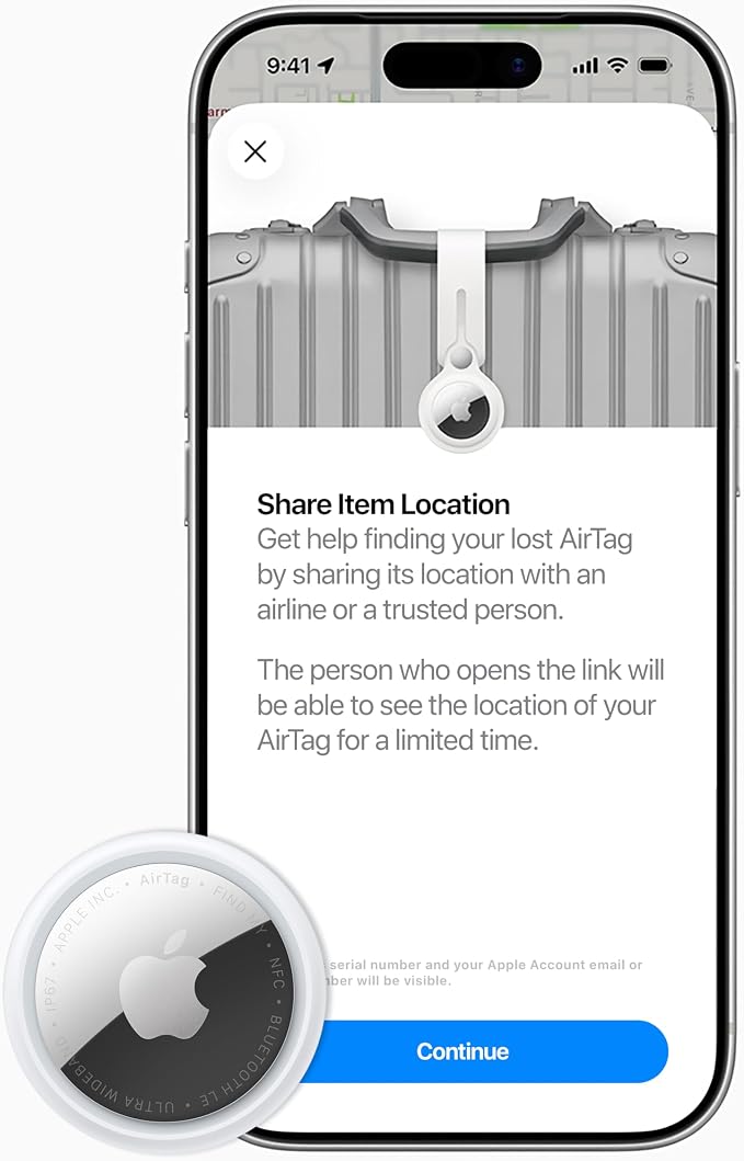 Apple AirTag (2nd Generation): Tracker for Keychain, Wallet, and More; Locator with Sound; Simple One-Tap Setup with iPhone or iPad; Key Finder with up to 1.5X Precision Finding Range - Image 6