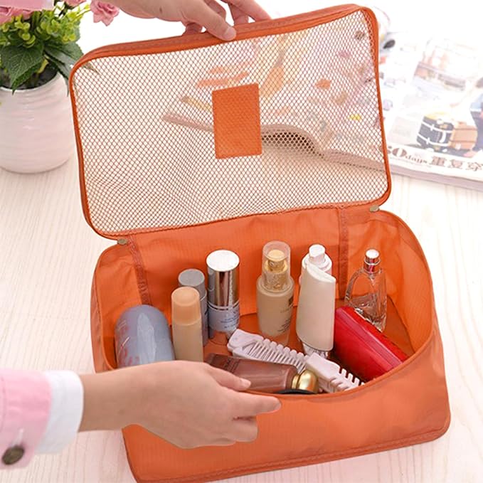 6 Set Packing Cubes for Travel Luggage Organizer Bags Reusable washable Suitcase Packing Cubes Set Travel Accessories Essentials (Orange) - Image 9