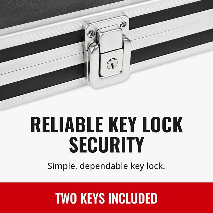 Vaultz Locking Storage Clipboard for Letter Size Sheets, Key Lock, Black (VZ00151) | Secure storage compartment keeps documents protected and organized, durable clipboard design for office, school or travel use - Image 7