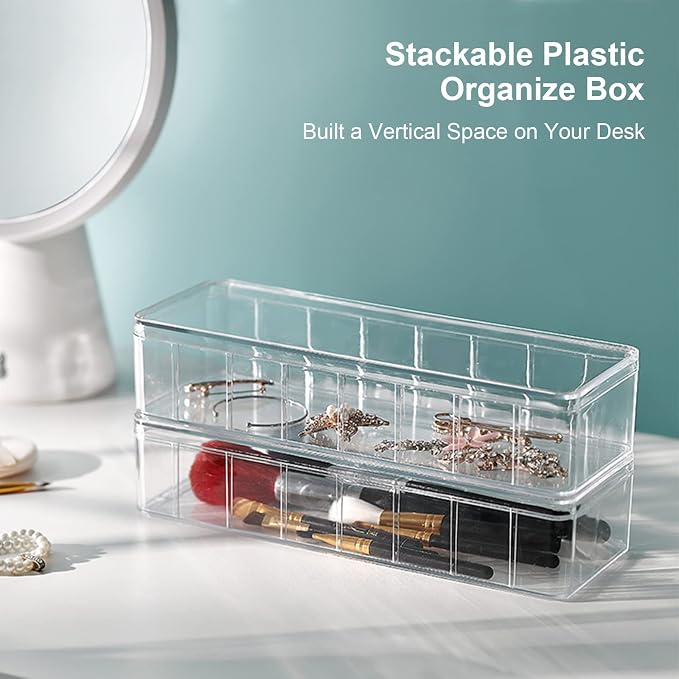 Cable Organizer Storage Box Plastic Cable Cord Management Box Power Cord Organizer Case with 10Pcs Rubber Ties for Office, Home, Desk Accessories Storage Stationery Supplies - Image 8
