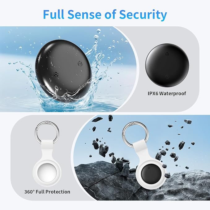 FIDECO Tracker Tag-4 Pack, Luggage Tracker for Suitcases, Bluetooth Tracker Works with Find My APP (iOS Only), Locator Tags for Keys, Wallet, Bags, Luggage, Pets and More - Image 7