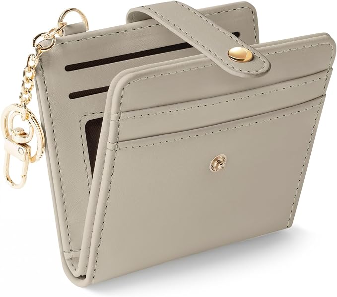 Jogjam Grey Small Women Wallet, Rfid Slim Thin Compact Credit Card Holder | PU Leather Bifold Cash Zipper Coin Pocket ID Window, for Female Ladies Teen Girls Girly Gifts by Jogjam