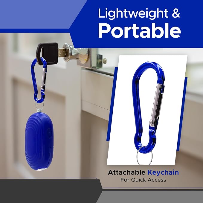 FURY Personal Safety Alarm for Women, 120DB, Blue | Dual LED flashlight and keychain attachment deliver a loud deterrent alert on the go - Image 6