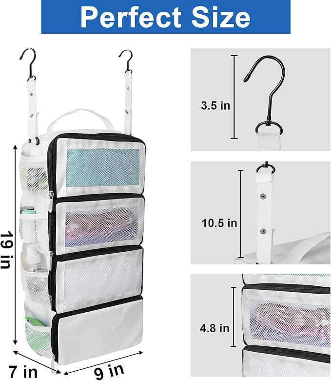 Olosar Suitcase Organizer, Travel Luggage Organizer Portable Hanging Travel Shelves Collapsible Hanging Packing Cubes for Carry on Suitcase - Image 4