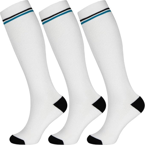 +MD 3 Pairs Bamboo Viscose Compression Socks for Women Men 15-20mmHg Knee High Support Stockings for Pregnancy Nurse Travel by MD
