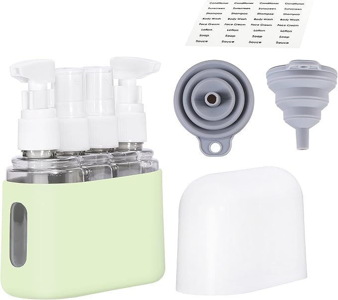 Bpluma Travel Bottles, Leak Proof Containers For Toiletries TSA Approved Airplane Accessories Kits For Liquid With Labels | For Toiletries TSA Approved Airplane Accessories Kits For Liquid With Labels by Bpluma