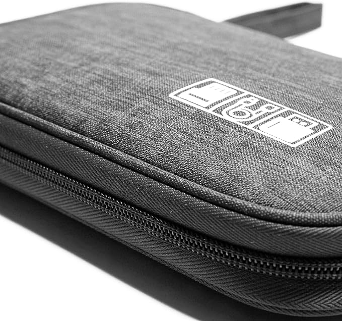 Yamrots Travel Cable Organizer, Electronic Organizer Travel Case, Portable Storage Bag for SD Card, Charger, Power Bank, Earphone (Grey) - Image 3