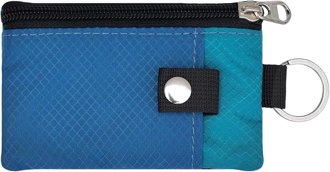 CHENSPRX Minimalist RFID Blocking Small Wallet with ID Window,WaterResistant Zip Id Case Wallet with Lanyard Keychain for Cards,Cash,Travel,Women,Men by CHENSPRX