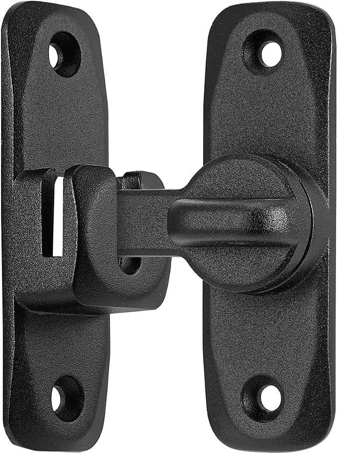 Matte Black 90/180 Degree Sliding Door Latches,Right Angle Door Lock | Zinc Alloy Flip Latch,Barn Door Latch,Cabinet Lock,for bedroom,cabinet,drawer,Gardens,Wine Cabinet,garage,window,Pet Cage - Image 7