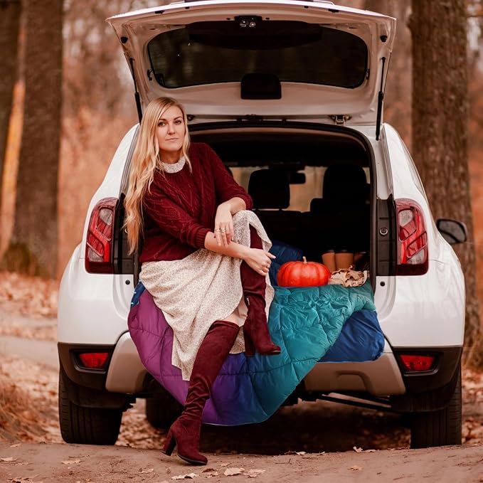 Camping Blanket, Puffy Blanket Lightweight Windproof Water Resistant for Outdoors,Hiking, Backpacking,Beach,Car,Picnic,Stadium - Image 6