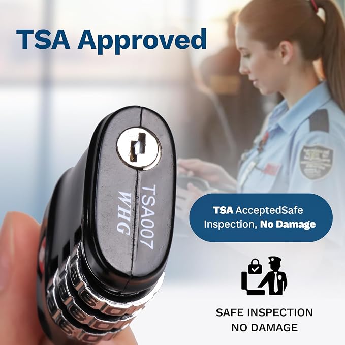 TSA Combination Lock - 2PCS Compact & Durable Luggage Locks, 3-Digit Resettable Password for Travel, Gym Lockers, Cabinets, Black - Image 4