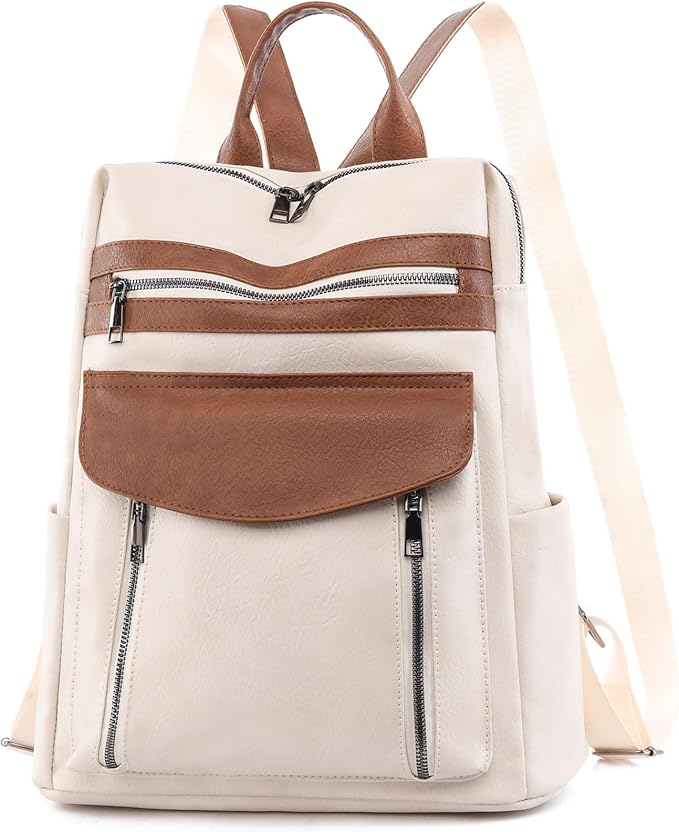 GAEKEAO Backpack Purse for Women PU Leather Anti-theft Backpack Ladies Convertible Large Travel Designer Fashion Shoulder Bag by GAEKEAO