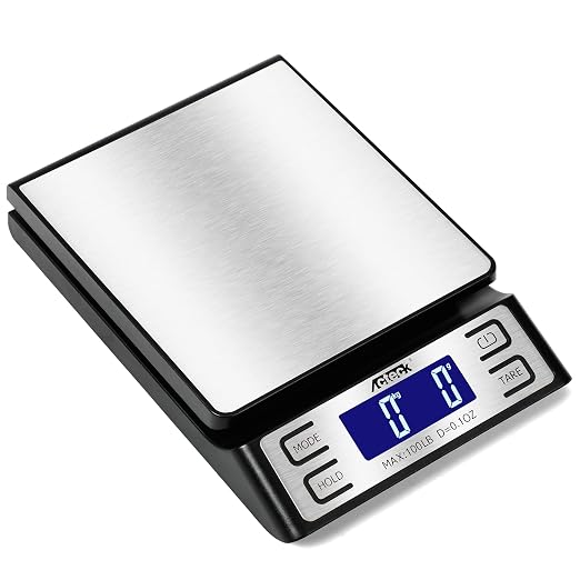 Acteck A-808 High Accuracy 0.1OZ Digital Shipping Scale, Postal Scale and Mail Scale (100LB Stainless Steel) - Image 2