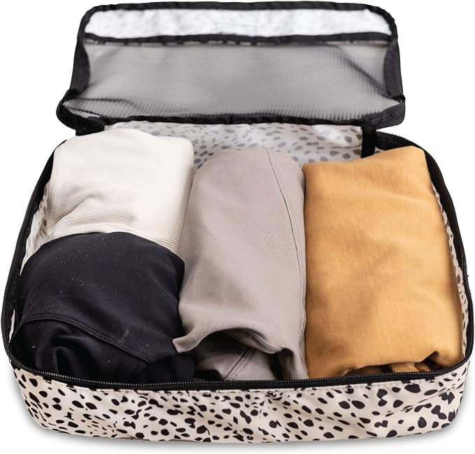 Packing Cubes for Travel, 6-Piece Large Packing Cube Organizer Set for Suitcase, Duffel Bag, Luggage, Multiple Sizes Travel Essentials (Cheetah Spot) - Image 4