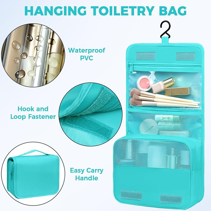 BAGAIL 9 Set Packing Cubes with Packing List Luggage Packing Organizers for Travel Accessories (Blue Green) - Image 6