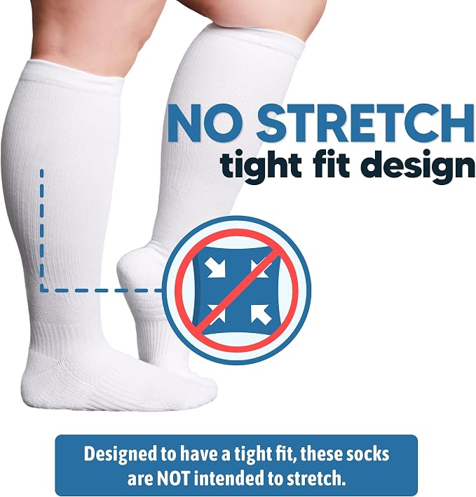 Viasox Compression Socks for Women and Men, Knee High Socks 12-15 mmhg Circulation Support for Flight, Travel - Image 2