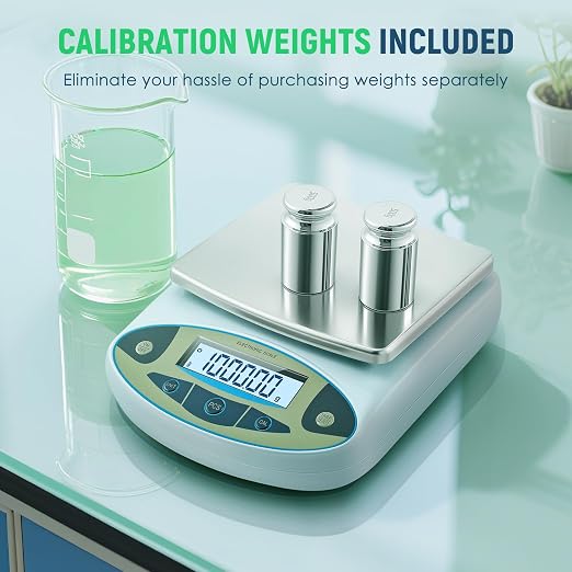 Antstone lab Scale 6000g x 0.01g Digital Gram Scale 0.01g Accuracy High Precision Scientific Analytical Balance for Laboratory, Jewelry Weighing (6000g, 0.01g) - Image 3