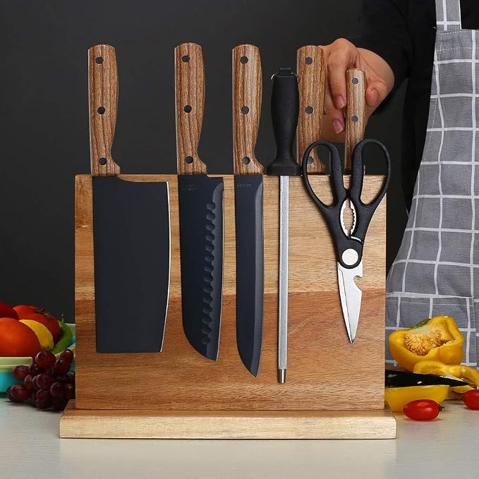 Home Kitchen Magnetic Knife Block Holder Rack Magnetic Stands with Strong Enhanced Magnets Multifunctional Storage Knife Holder - Image 4