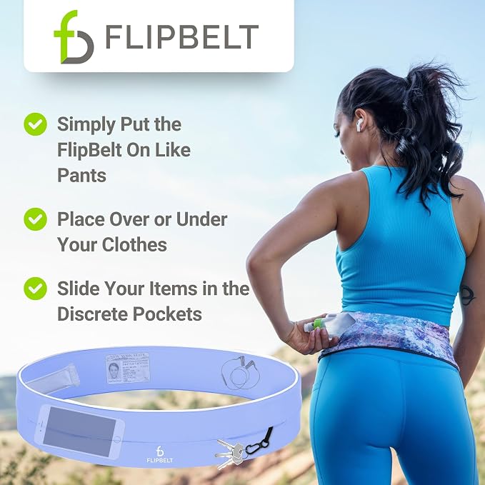 FlipBelt Classic Running Belt, Phone Holder for Running, Money Belt Pouch - Image 5
