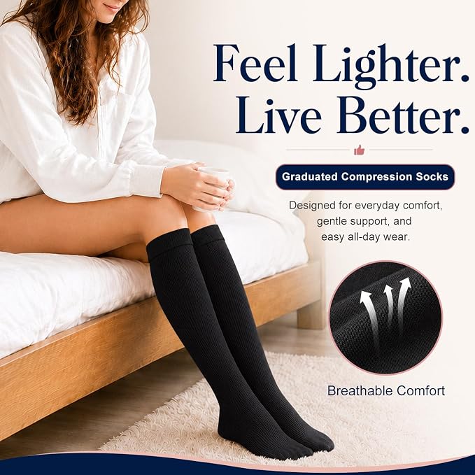 COOLOVER Copper Compression Socks for Women and Men(6 Pairs)-Best Support for Running, Athletic, Travel - Image 3