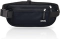 RFID Blocking Money Belt for Men Women, Slim Fanny Pack For Travel，Running,Conceal Waist Wallet For Passport Holder,Phone,Cash(Dark Black) by DAITET