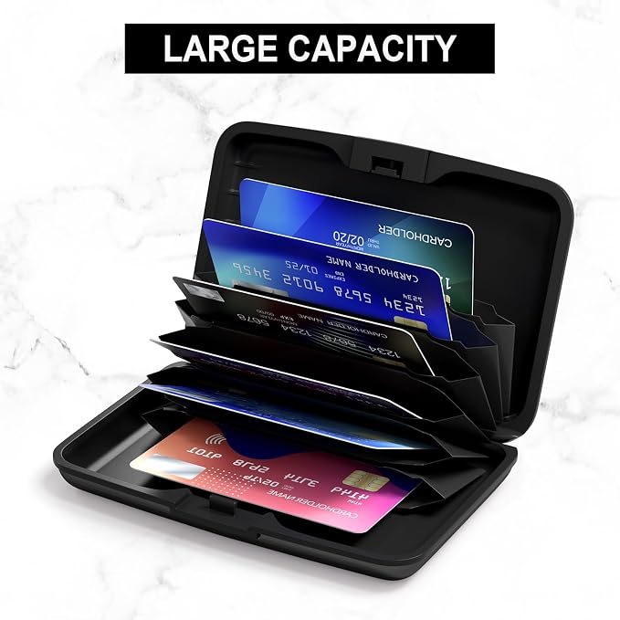 Card Holder Credit Cards Holder for Women RFID wallet women Business Card Holder Wallet Mini Aluminum Card Wallet RFID Blocking Slim Metal Hard Card for Women, Art Dumpster - Image 4