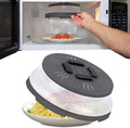 HOVER COVER Magnetic Microwave Splatter Cover - 10" Collapsible - Graphite | BPA-Free Lid, Vented Plate Guard with Steam Vents, Anti-Splash Microwave Lid, Dishwasher Safe, Space-Saving Magnetic Storage by HoverCover