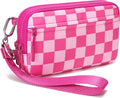 FODOKO Wristlet wallets for Women RFID crossbody bags with 4 Zippers | Checkered quilted nylon with credit card slots, cell phone organizer, and coin purse for travel and everyday carry by FODOKO