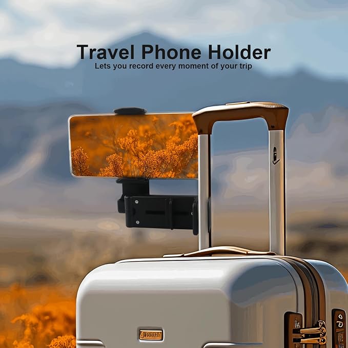 Airplane Phone Holder Hands Free Compact Travel Phone Mount with 360 Degree Rotation Universal Travel Essentials Ideal for Airplane, Table, Tray - Image 7