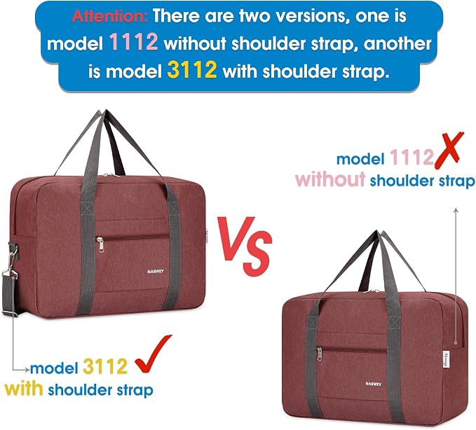 For Spirit Airlines Personal Item Bag Foldable Travel Duffel Bag Tote Carry on Luggage Duffle Overnight for Women and Men - Image 7