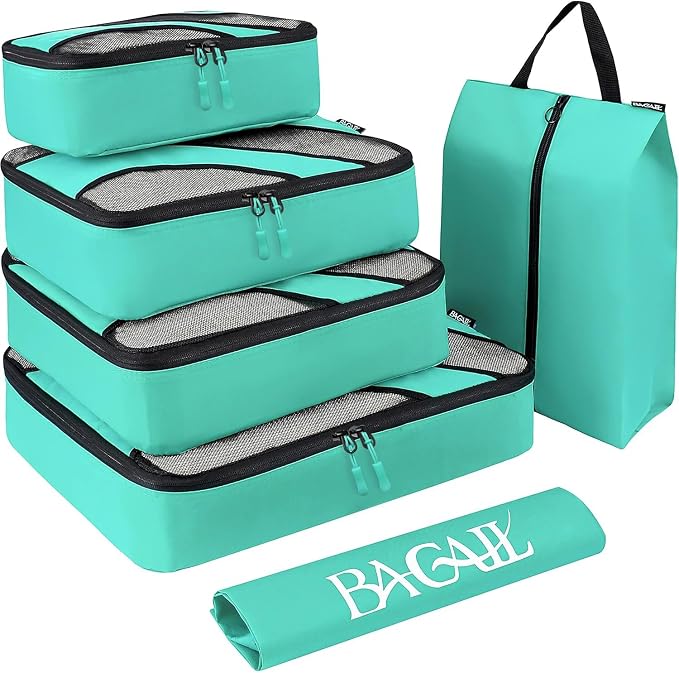 BAGAIL 6 Set Packing Cubes,Travel Luggage Packing Organizers by BAGAIL