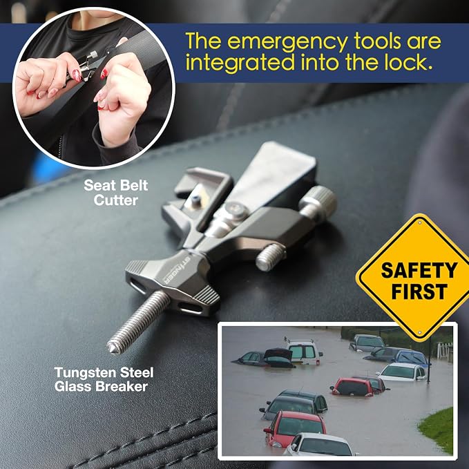 Stinger USA Metal Portable Travel Door Stopper Security Lock for Hotel&Home | Glass Breaker,Seatbelt Cutter,Ideal Travel Safety Lock for Women and Families - Image 4