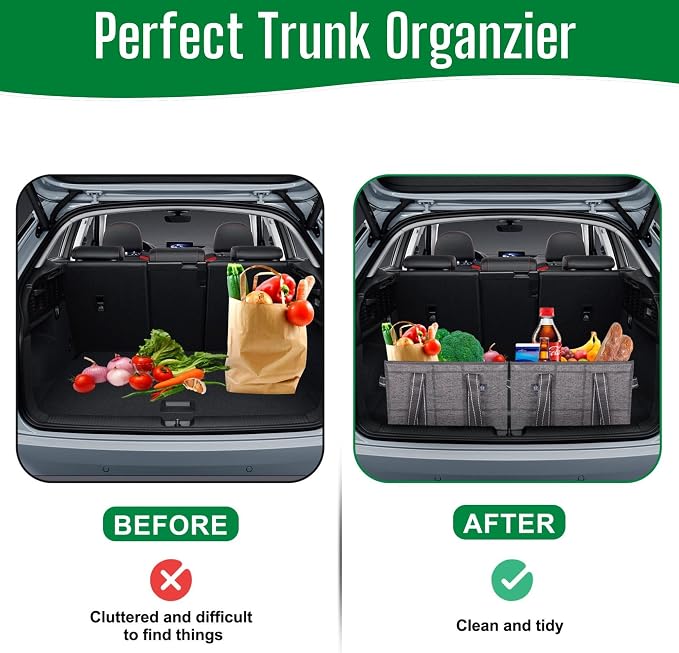 VENO 2 Pack Extra Large Reusable Grocery Shopping Bags Utility Tote | Water Resistant, Storage Box w/ Sturdy Side Handles & Hard Bottom, Foldable for Groceries Shopping Cart(Windowpane, 8 Gallon) - Image 8