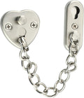 Alise Door Chain Lock, Brushed Nickel Adjustable Child Proof Security Door Lock for Apartment | Stainless Steel Chain Door Lock,Heart-Shaped Design Press-To-Unlock Heavy Duty Chain Lock For Barn Bedroom & Travel by Alise