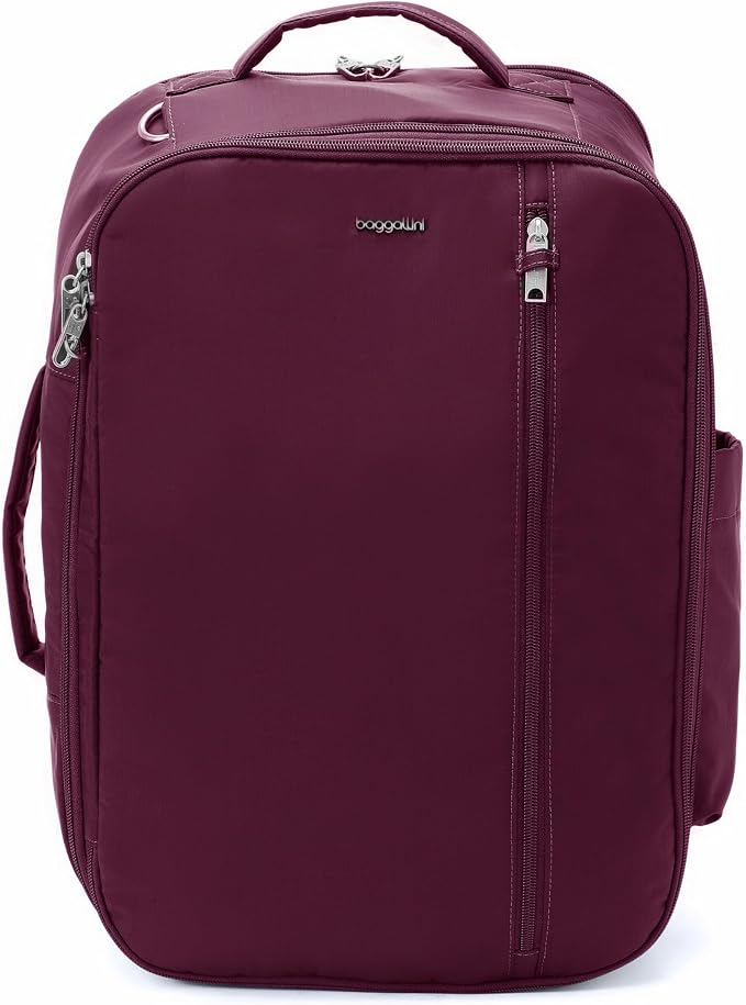Securtex® Classic Anti-Theft Convertible Travel Backpack - 11x17” Carry-On, Fits 16” Laptop, Locking Zippers, Expandable by baggallini