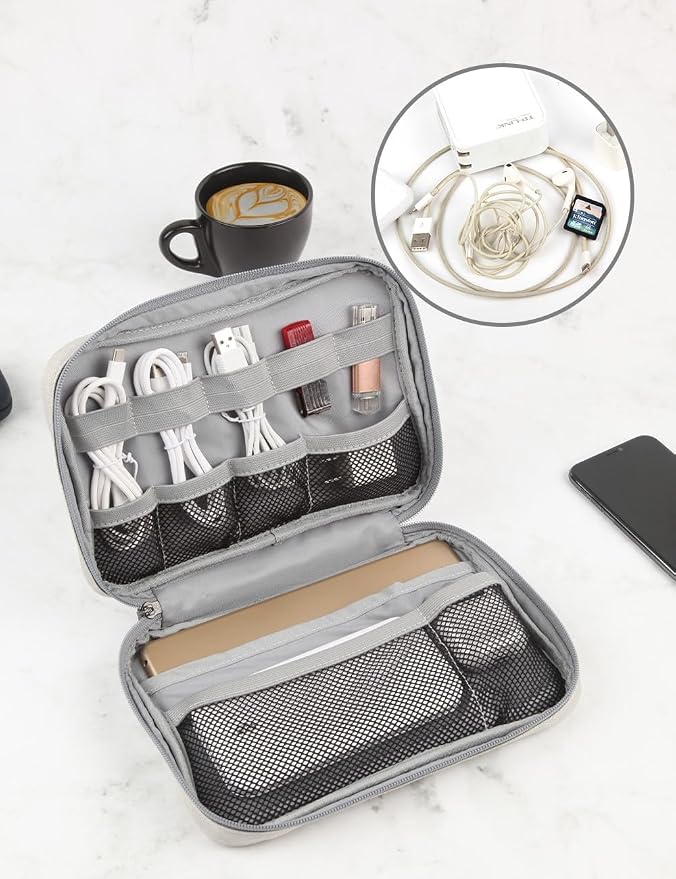 GOX Tech Pouch Accessories Case Organizer for Travel Small Electronics Bag | Cord Organizer for Travel, Electronics travel Organizer Travel Case, Mouse and Charger Pouch - Image 5