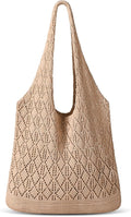 Sightor Crochet Tote Bag, Mesh Beach Bag Knit Summer Hobo Bag for Women | Beach Tote bag Vacation Outfits Aesthetic Boho Bag by Sightor