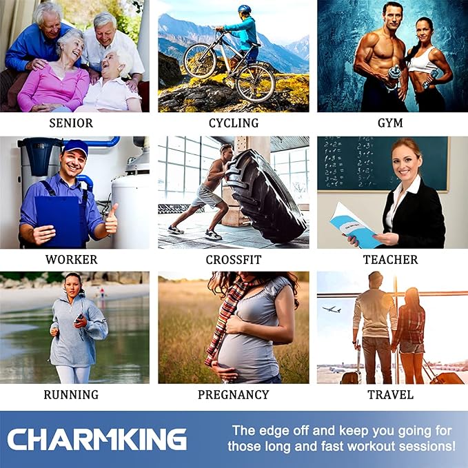 CHARMKING Compression Socks for Women & Men Circulation (3 Pairs) 15-20 mmHg is Best Support for Athletic Running Cycling - Image 5