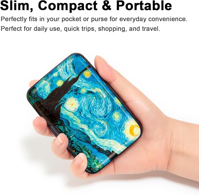 Credit Card Holder Small RFID Blocking Wallet Business Metal Slim Mini Aluminum Hard Case for Women Men - Image 3