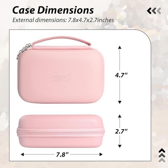 Portable Charger Case, Tech Pouch Travel Organizer, XL, Pink | Hard Shell Electronic Storage for MacBook Power Adapter, Magic Mouse, Charging Cords, Power Bank Laptop Accessories - Image 2
