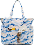 LEDAOU Beach Bag Waterproof Sandproof Women Beach Tote Pool Bag with Zipper for Swim Gym Grocery Travel with Wet Pocket | Sandproof by LEDAOU