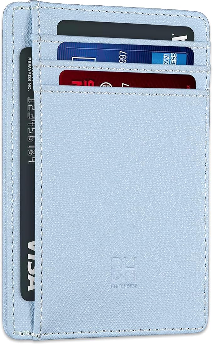 GH GOLD HORSE Slim RFID Blocking Card Holder Minimalist Leather Front Pocket Wallet for Women | Slim by GH+GOLD+HORSE